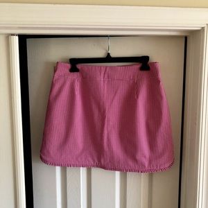 Pink and White Check Skort